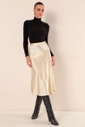 15806 Saten Etek - Krem resmi